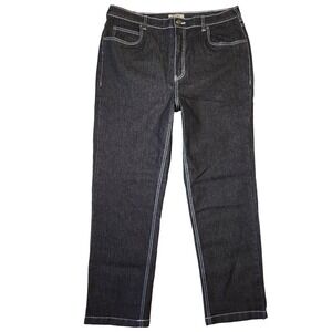 Duke Authentic Jeans Mens 38 Straight Leg Dark Wash Everyday Casual Punk Grunge‎